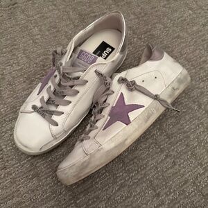 Golden Goose Superstar Sneakers 38 purple star silver back